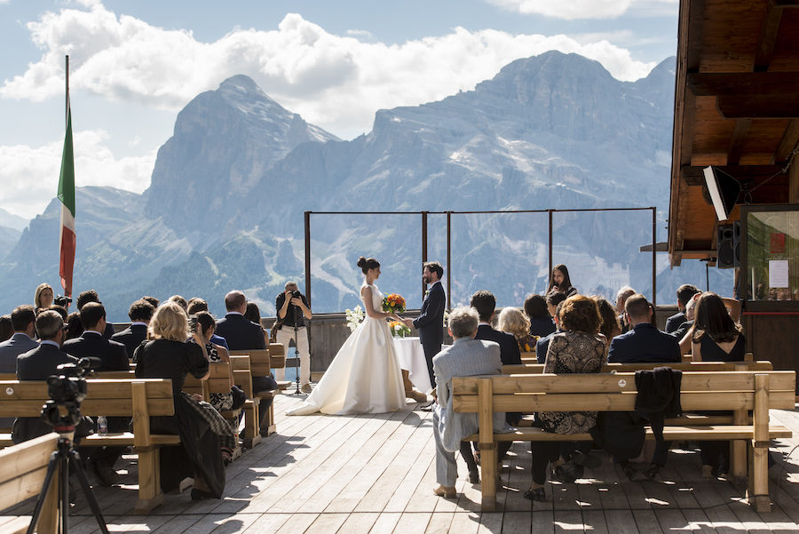 Travelling Sunglasses wedding Cortina Tofana view