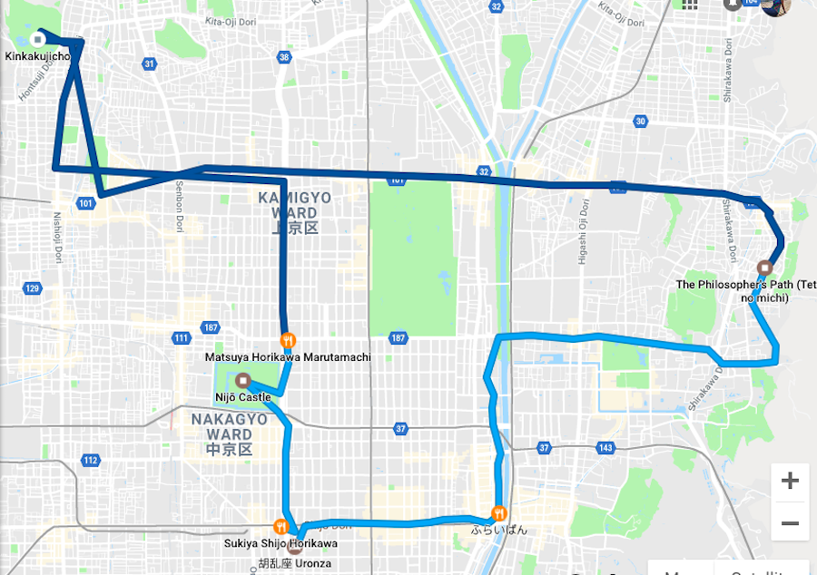 Itinerary Kyoto sightseeing