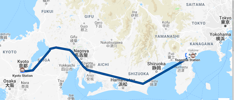 Japan itinerary Kyoto to Hakone