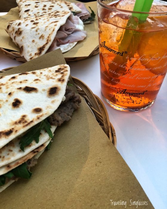 Piadina and spritz - Best food in Bologna