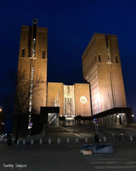 Oslo City Hall by night