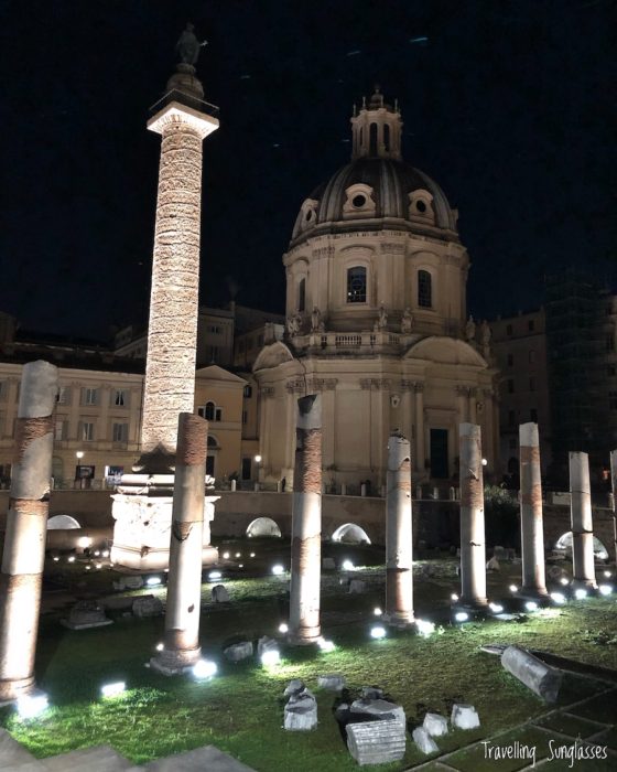 Rome by night Colonna traiana