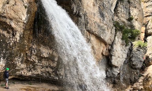 Fanes waterfalls hike easy Cortina