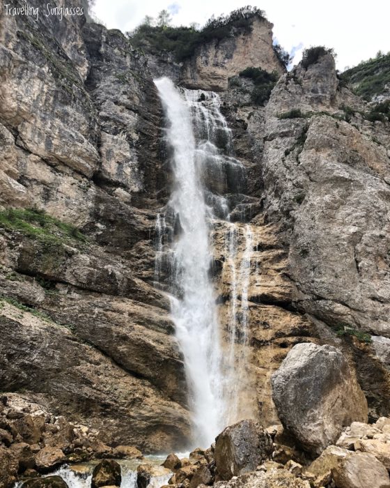 Fanes waterfalls bottom of waterfall Cascate di Fanes