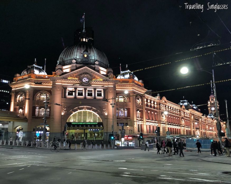 Melbourne Flinders Street Station by night