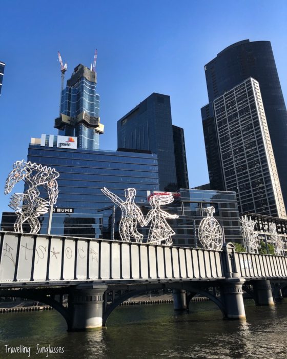 Melbourne Sandridge Bridge with modern sculptures - 3 days in Melbourne