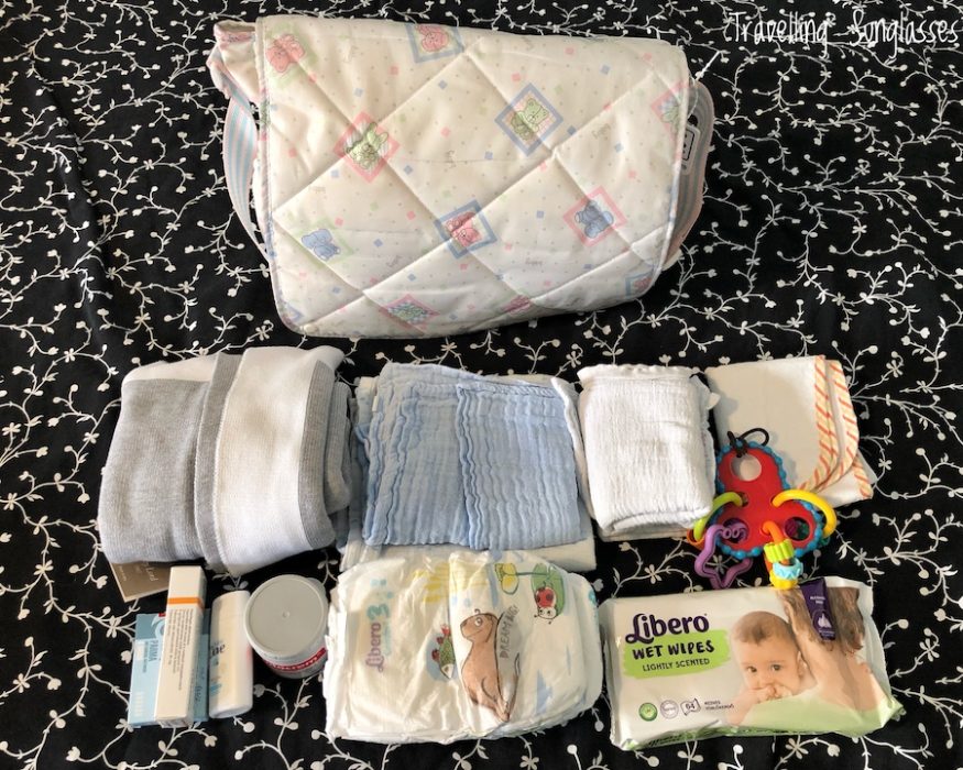 Baby Travel Checklist diaper bag content