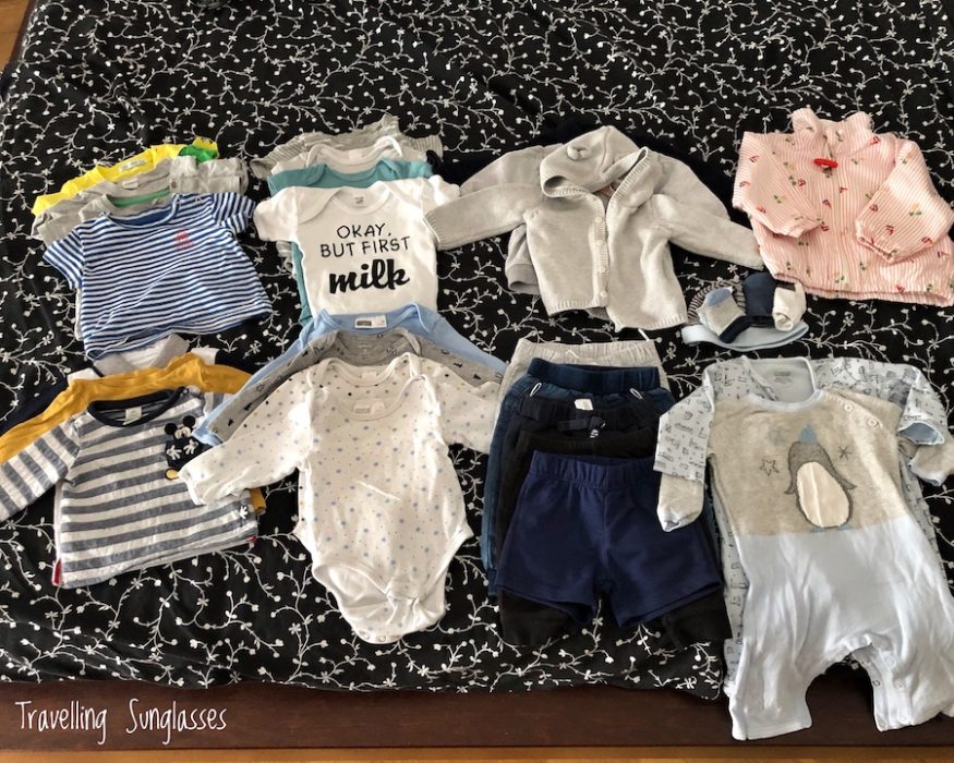 Baby Travel checklist clothes