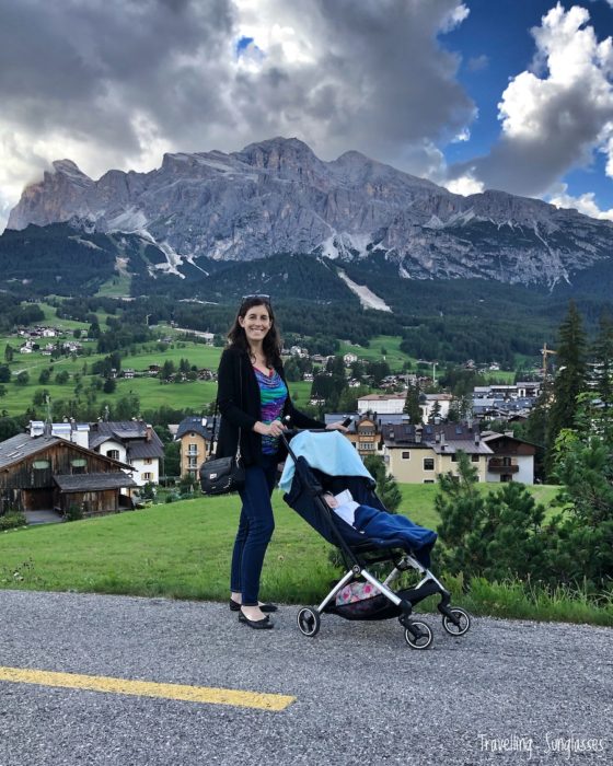 Old Railway Trail Cortina d'Ampezzo easy hike with a stroller