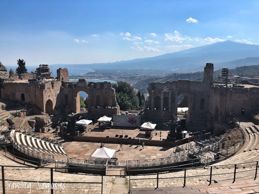 Taormina Greet Theatre view - Sicily itinerary