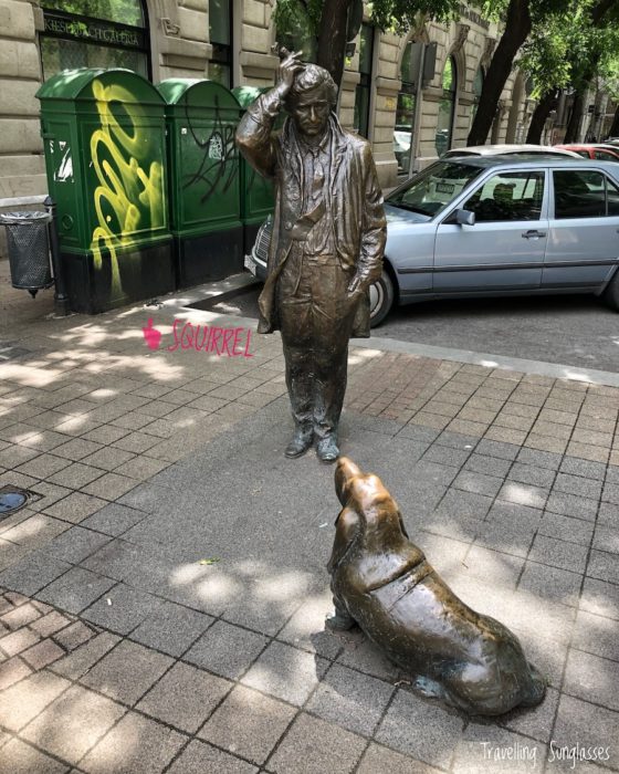 Mini statues of Budapest Kolodko dead squirrel Columbo