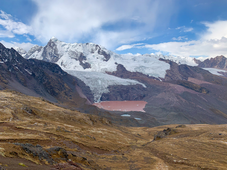 Peru Ausangate Trek Red Lake