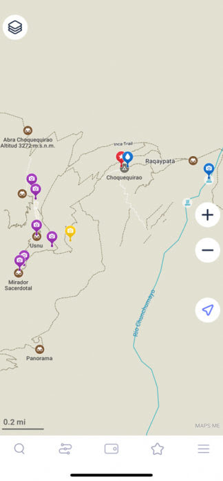 How to use maps me to plan a trek