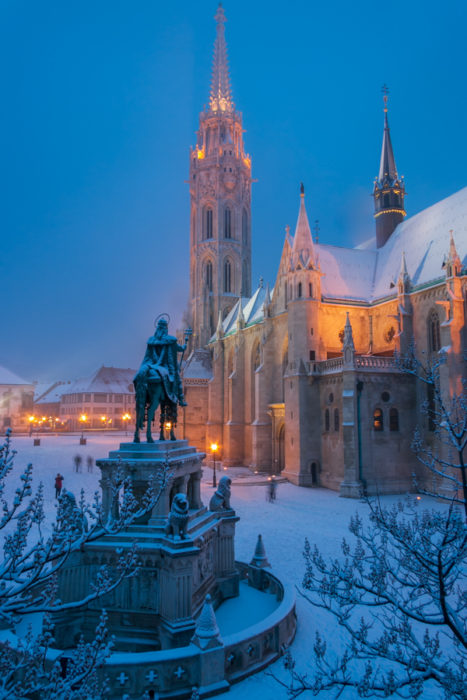 What to do in Budapest in winter Matthias Church snow