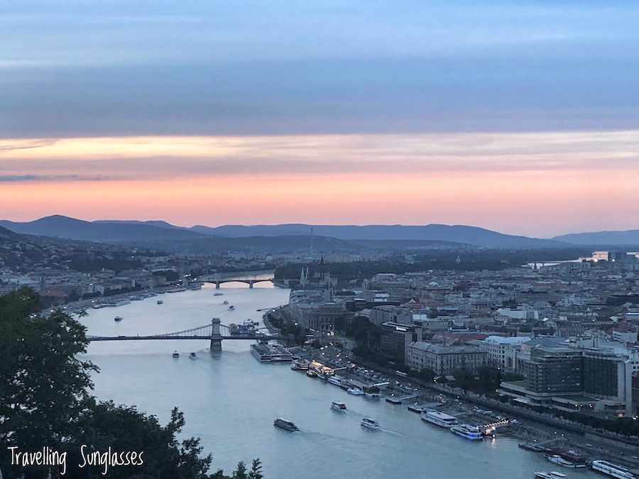 Budapest sunset from Citadella