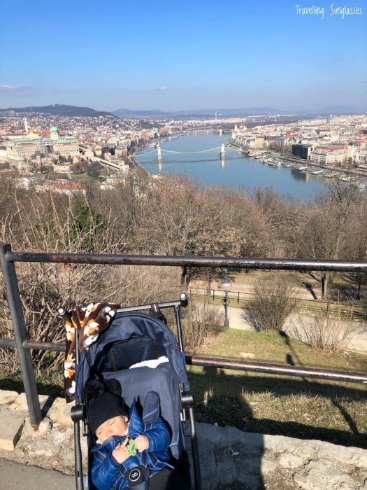 Gellert Hill Budapest with a baby