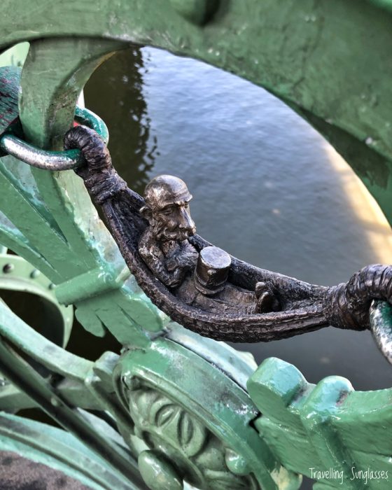 Mini statues Budapest Kolodko Franz Joseph Liberty Bridge hammock
