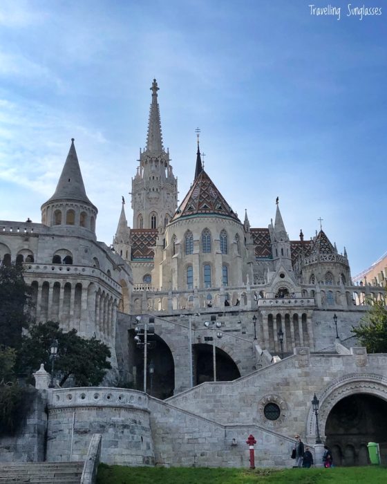 Budapest Fisherman's Bastion and Matthias Templom from street
