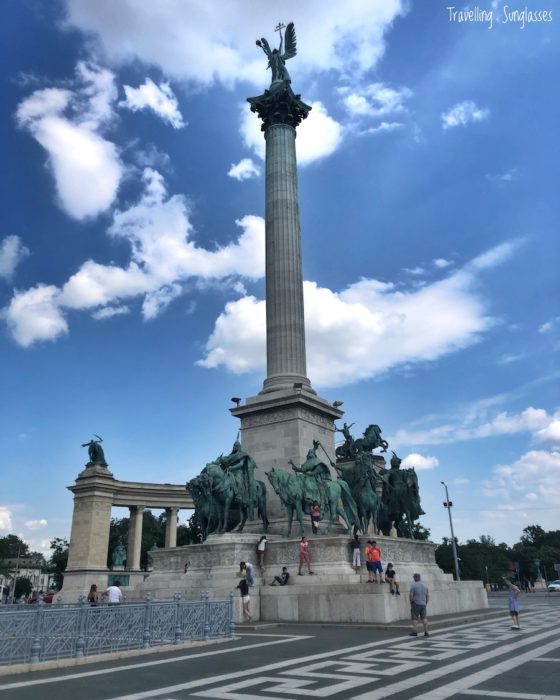 Budapest Heroes Square pillar