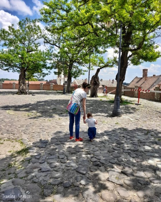 Szentendre with a toddler walk on square