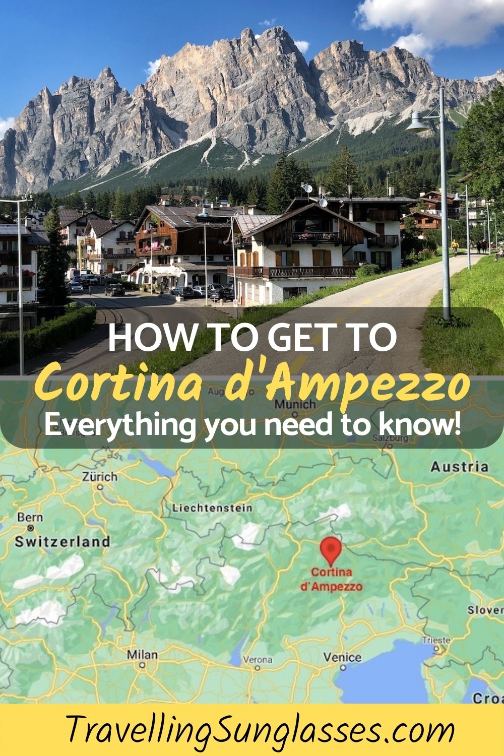 How to get to Cortina d'Ampezzo and the Dolomites Travelling Sunglasses