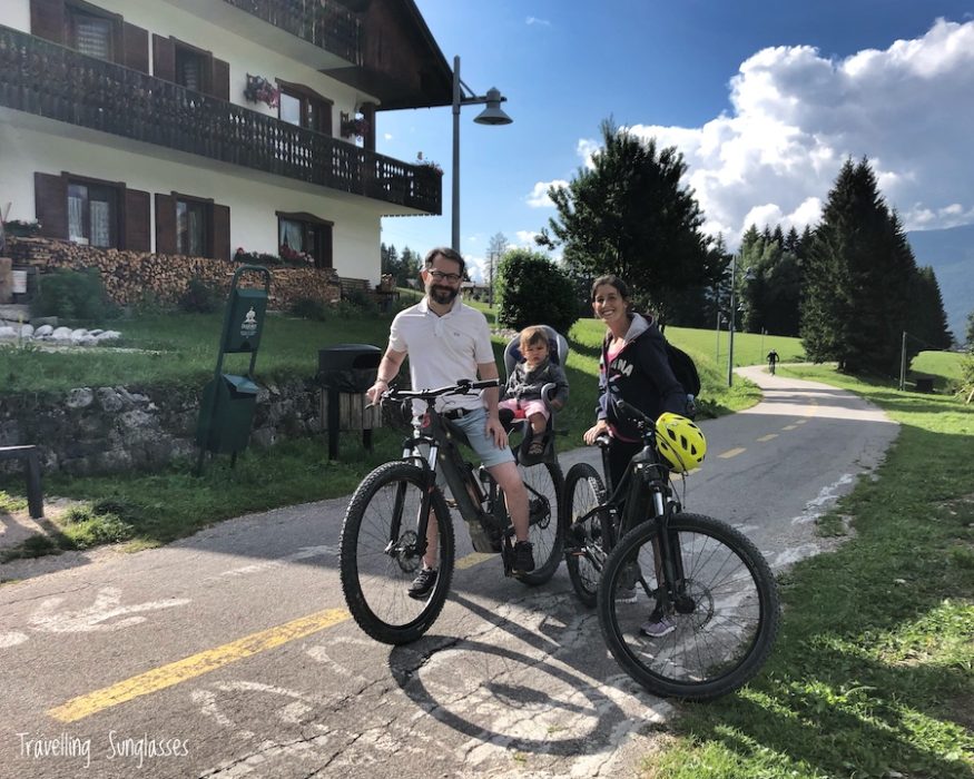 Cortina-Dobbiaco bike path start Travelling Sunglasses