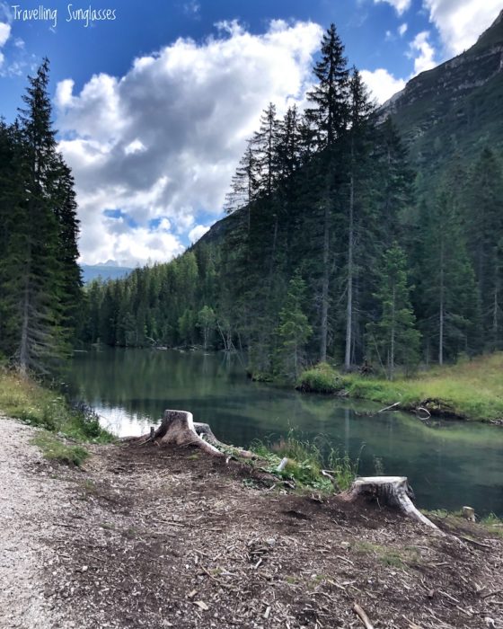 Cortina-Dobbiaco by bike lakes Lago de Rufiedo