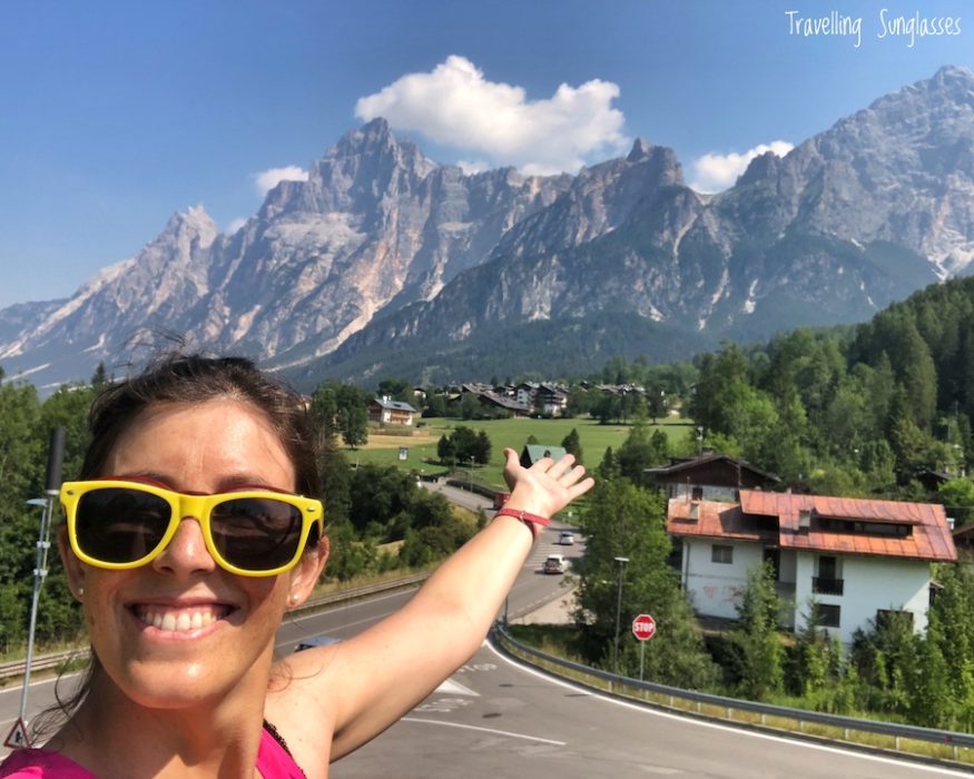Cortina Calalzo by bike San Vito mountain view Travelling Sunglasses
