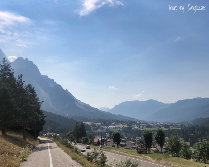 Cortina Calalzo by bike San Vito view