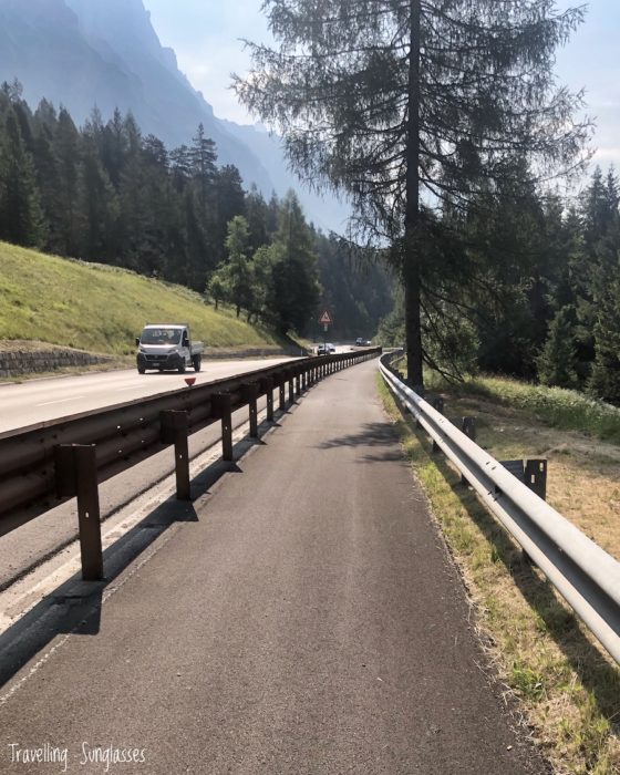 Cortina Calalzo by bike path safe