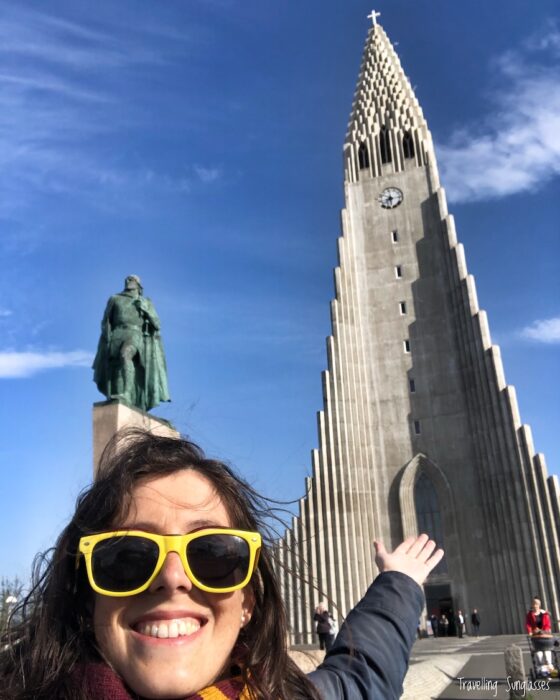 Reykjavik with a toddler Hallgrimskirkja Travelling Sunglasses