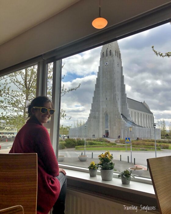 Reykjavik with a toddler Hallgrimskirkja view from Cafe Loki