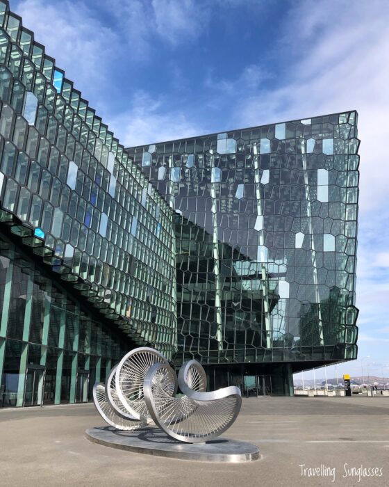 Reykjavik with a toddler Harpa exterior