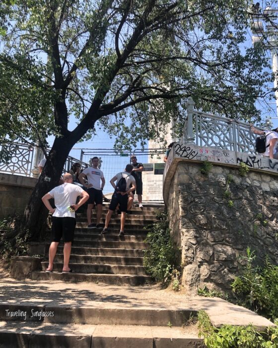 Budapest Gellert Hill stairs to Liberty Statue