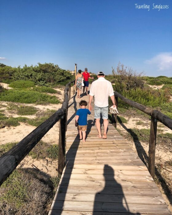Puglia family holiday Campomarino di Maruggio beach dunes platformm