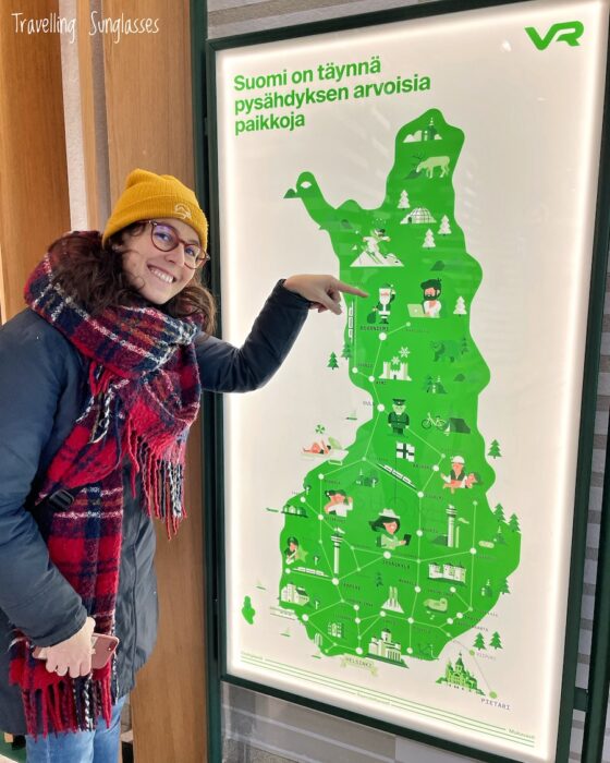 Finland itinerary with kids map go to Rovaniemi