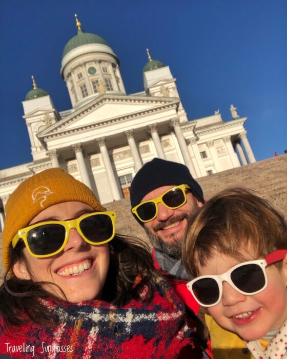 Helsinki itinerary with kids Cathedral Travelling Sunglasses