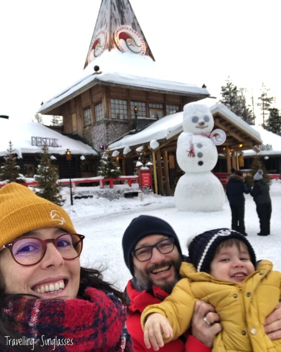 Rovaniemi Santa Claus village with kids Travelling Sunglasses